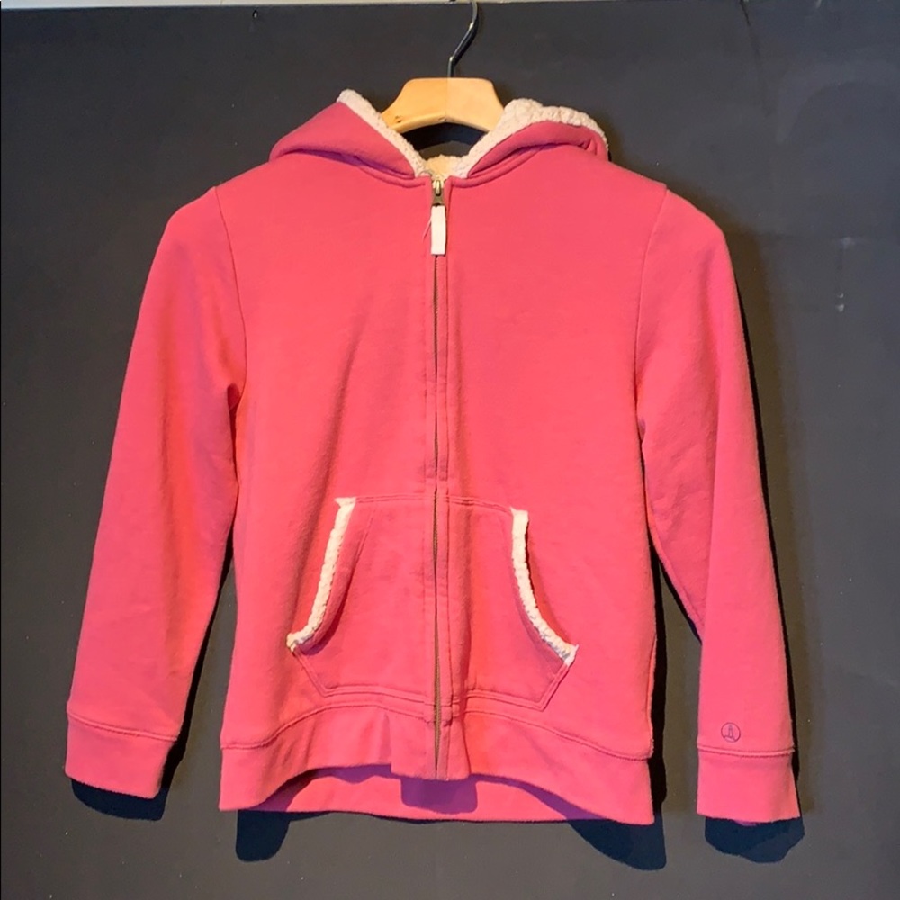 Pink Fuzzy Zip Up Sweatshirt